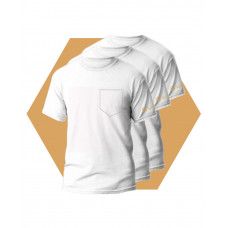 T-shirt Homme Pure White Wantee Blanc 3-Pack T-shirt Homme Pure White Wantee Blanc 3-Pack