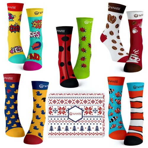 Chaussettes Best Of Wantee 5-pack coffret cadeau Chaussettes Best Of Wantee 5-pack coffret cadeau