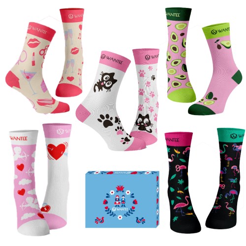 Chaussettes Club des Dames Wantee 5-pack boîte cadeau Chaussettes Club des Dames Wantee 5-pack boîte cadeau