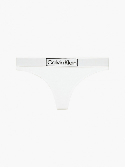 String Femme Calvin Klein Reimagined Heritage Thong Blanc