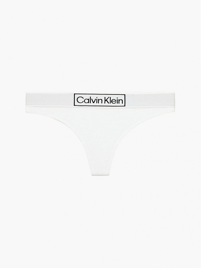 String Femme Calvin Klein Reimagined Heritage Thong Blanc