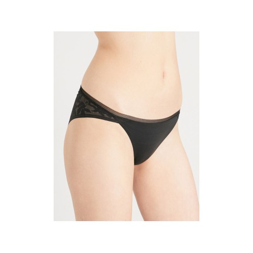 Culotte Femme Calvin Klein Perfectly Fit Botanical Bikini Noire