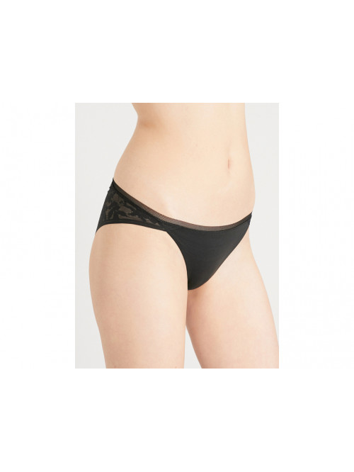 Culotte Femme Calvin Klein Perfectly Fit Botanical Bikini Noire