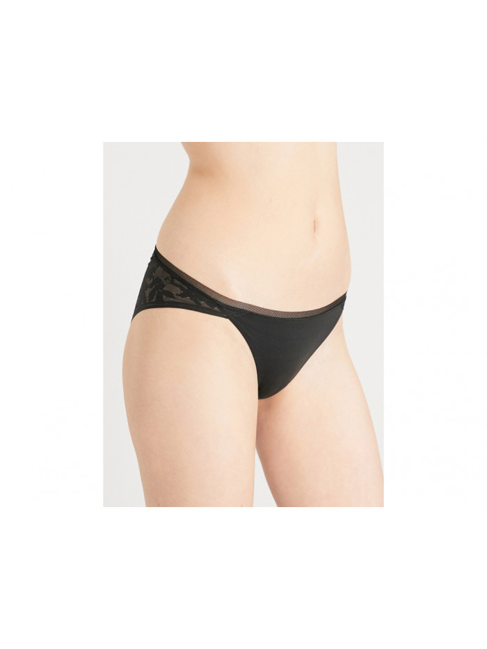 Culotte Femme Calvin Klein Perfectly Fit Botanical Bikini Noire