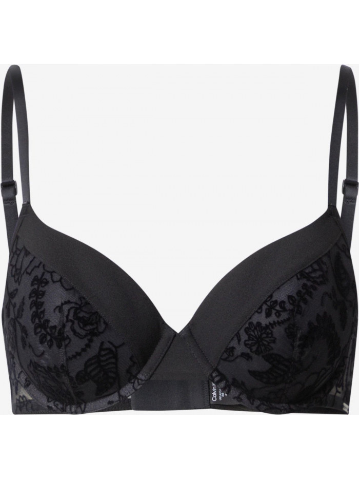 Soutien-gorge femme Calvin Klein BLACK WILDFLOWER-LL DEMI SPACER Noir