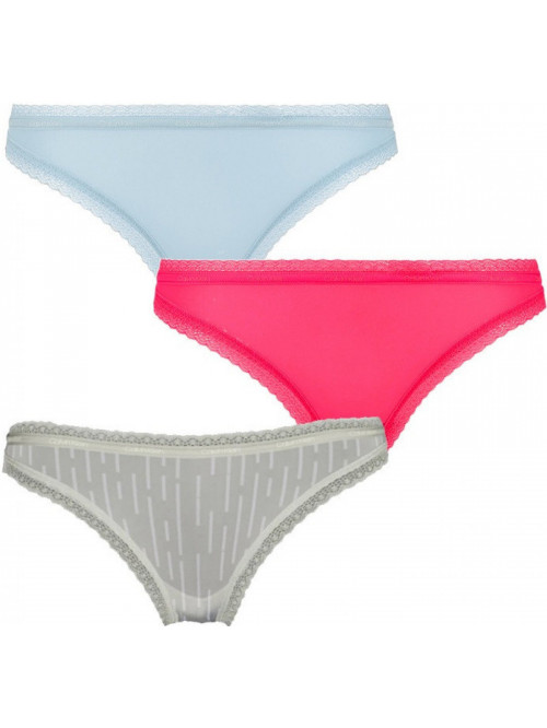 Culottes Bikini Femme Calvin Klein Bottoms Up Refresh Bleu Clair, Vert Clair, Rose Lot de 3