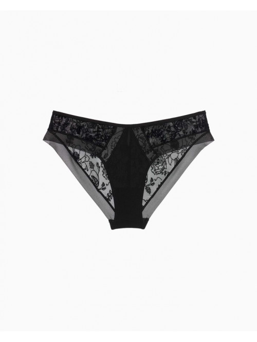 Culotte Femme Calvin Klein Wildflower-Bikini Noir
