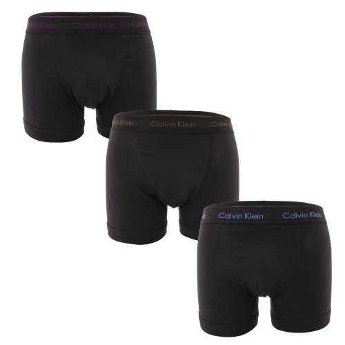 Boxers pour hommes Calvin Klein Cotton Stretch Noir-Bleu, Vert, Violet 3-Pack