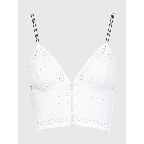 Soutien-gorge Femme Tommy Hilfiger Eyelet-Triangle Bra Ivoire