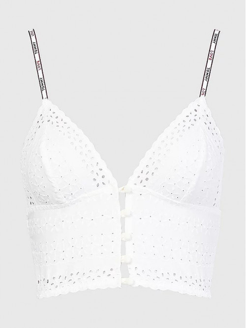 Soutien-gorge Femme Tommy Hilfiger Eyelet-Triangle Bra Ivoire