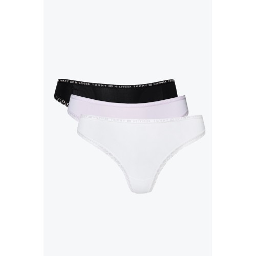 String en Dentelle pour Femme Tommy Hilfiger Rose Clair, Noir, Beige 3-Pack