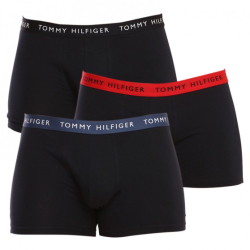 Boxers pour hommes Tommy Hilfiger Recycled Essentials Trunk 3-pack bleu marine avec bandes colorées