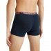 Boxers pour hommes Tommy Hilfiger Trunk Printed WB noirs avec ceinture à carreaux 3-pack Boxers pour hommes Tommy Hilfiger Trunk Printed WB noirs avec ceinture à carreaux 3-pack
