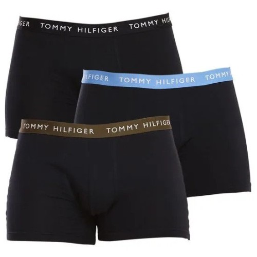 Boxers pour hommes Tommy Hilfiger Recycled Essentials Trunk bleu marine avec bandes colorées 3-pack