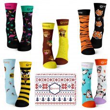 Chaussettes Animaux Sauvages Wantee 5-pack boîte ... Chaussettes Animaux Sauvages Wantee 5-pack boîte ...