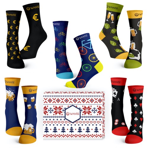 Chaussettes Club Homme Wantee 5-pack coffret cadeau Chaussettes Club Homme Wantee 5-pack coffret cadeau