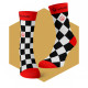 Chaussettes Échiquier de la Vie Wantee Chaussettes Échiquier de la Vie Wantee