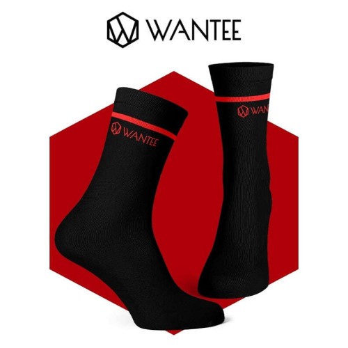 Chaussettes Basic Black and Red Wantee