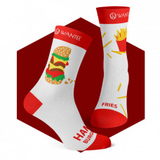 Chaussettes Hamburger et Frites Wantee Chaussettes Hamburger et Frites Wantee