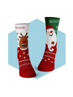 Chaussettes Père Noël Joyeux et Renne Heureux Wa... Chaussettes Père Noël Joyeux et Renne Heureux Wa...