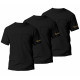 T-shirt homme Pure Black Wantee noir 3-pack T-shirt homme Pure Black Wantee noir 3-pack